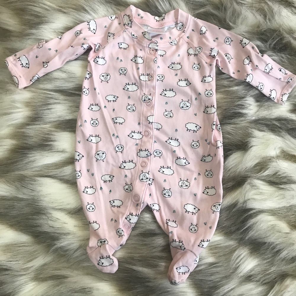 SOLD Hanna Andersson Pima cotton NB footed sleeper
